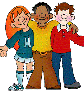 Cartoon image of teens